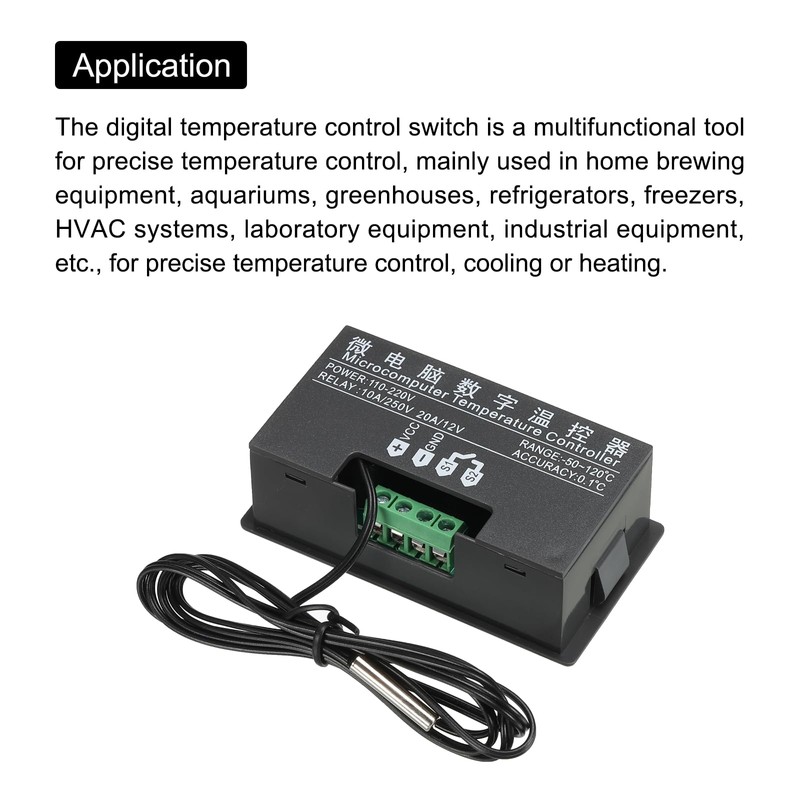 sourcing map 2 Pack W-3230 10A AC 110-220V Digital LED
