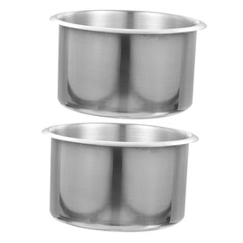 Mobestech Set of 2 stainless steel cup holders for your drink holder, tea cup, car cup holder, boat accessories, motorboat, sofa, cup holder for car, cup holder inserts for car