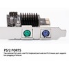 PCIe to PS/2 Adapter Card MCS9990CV Chip Built in USB2.0