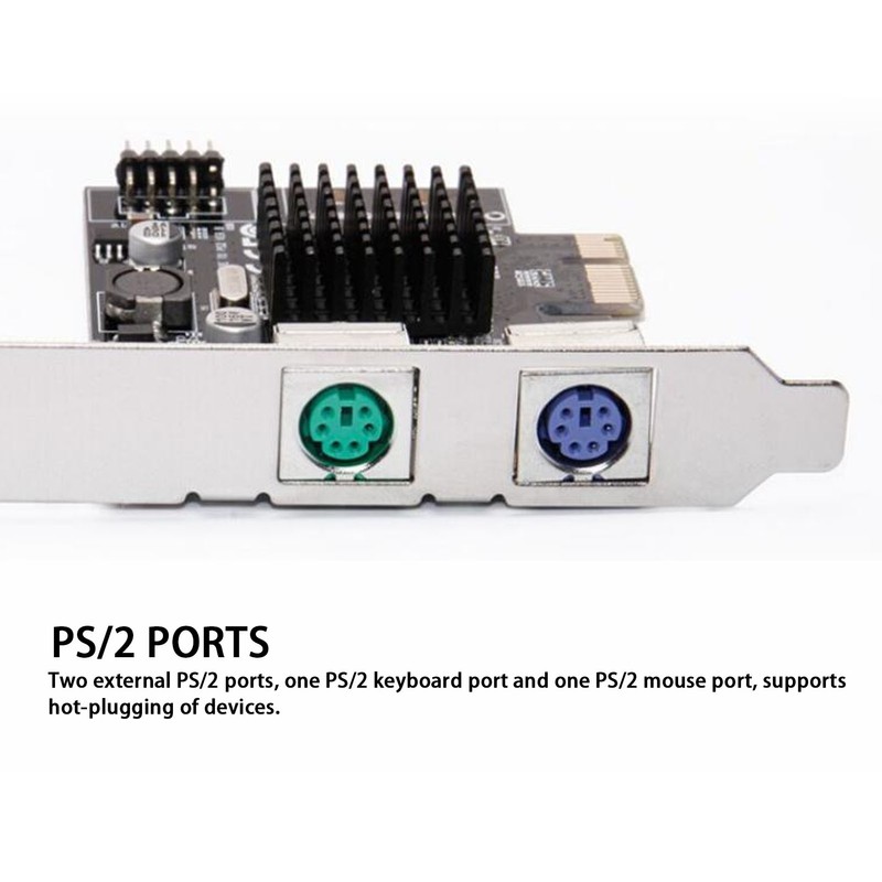 PCIe to PS/2 Adapter Card MCS9990CV Chip Built in USB2.0