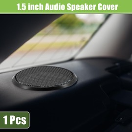 X AUTOHAUX 1.5 Inch Speaker Grills Cover for Car Mesh Round Black - 1 Pcs