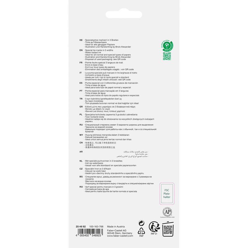 Faber-Castell 254692 - Textmarker Set Graffiti, 8 Leuchtmarker mit langlebiger