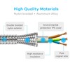 Multi Charging Cable, USB Cable 3A 4FT Nylon Braided Universal