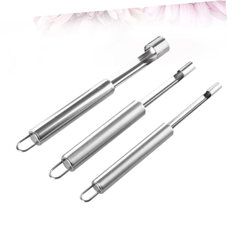 BIUDECO 3Pcs Stainless Steel Fruit Corer Portable Core Remover Tools