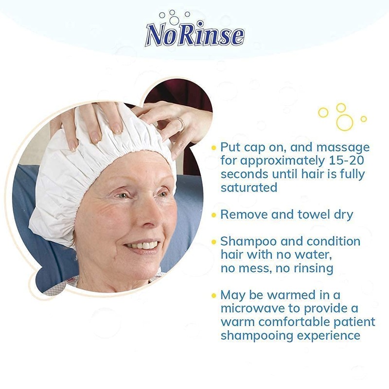 Cleanlife Products No-Rinse Shampoo Cap (2 Pack) - Waterless, Rinseless