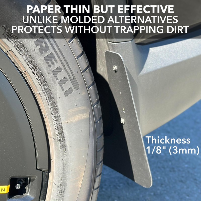 TWRAPS Slim Mud Flaps for Rivian R1T and Rivian R1S
