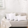 NATUS WEAVER 2 Piece White Pillow Case Faux Linen Square