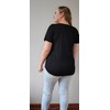 RITERA Plus Size Tops for Women Ring Hole Short Sleeve