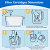 6 Pack of Water Filter Cartridges -Filter Cartridges Compatible with