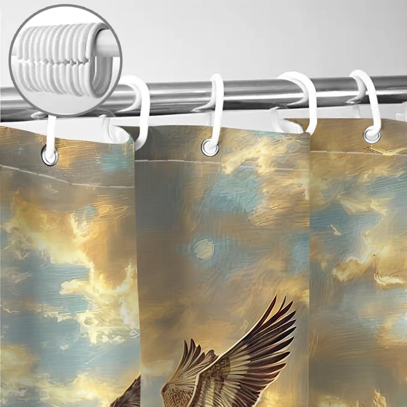Sanzugh Rustic Hunting Duck Shower Curtain, Camo Wildlife Ducks Camouflage