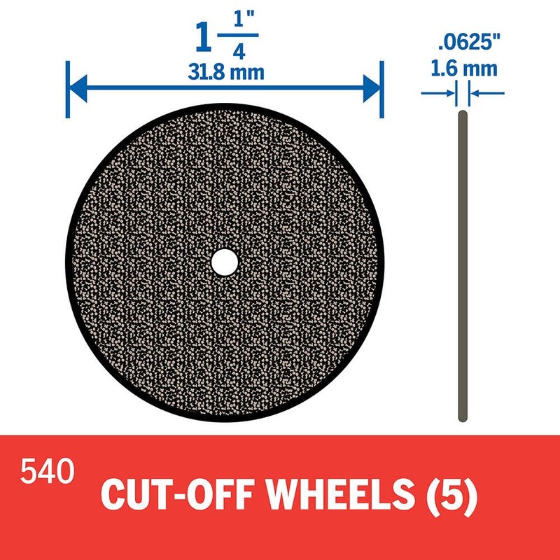 Dremel 540 Cut-Off Wheels 1-1/4" x.063 Thick, 5 Pack