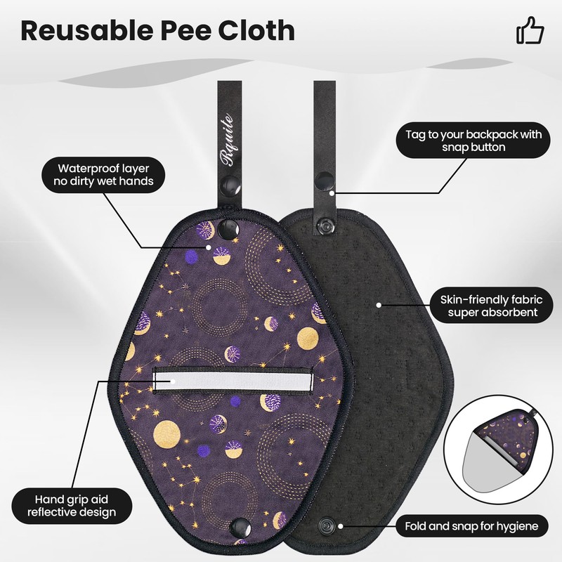 Rquite Female Urinal Pee Cloth Set, Portable Urinal for Women,