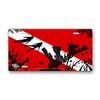 Salty Bones Diver Silhouettes on Dive Flag License Plate