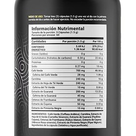 Up Blend de 180 Cápsulas. Ingredientes naturales: Café Verde, Carnitina, Té Verde, Guaraná, Cetonas De Frambuesa y Cayena. Up Blend B Life.