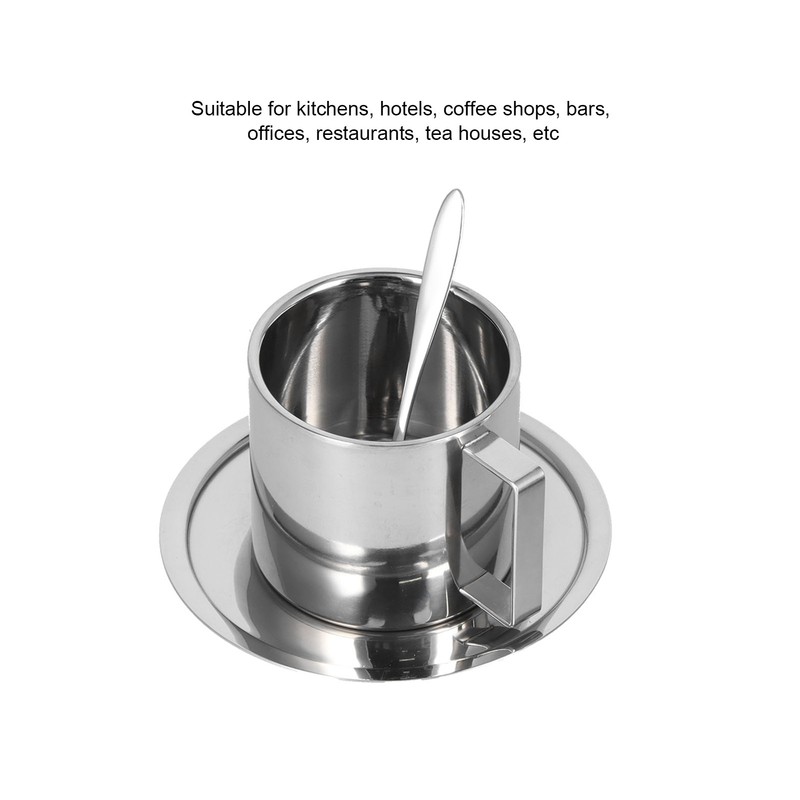 3PCS/Set Insulated Coffee Cup Set Stainless Steel Double Walled Mugs