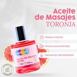 Vemare Cosmetics Aceite de Masajes con Extracto de Toronja Relaja e Hidrata 100ml