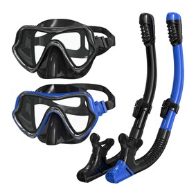 G2RISE SN02 Adult Snorkel Set - Diving Mask Diving Goggles Dry Snorkel with Breath Easy Airflow Tech & Anti-Fog Design for Men and Women (Comes with an Additional Mouthpiece)