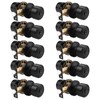knobelite 10 Pack Door Knobs Privacy Function Keyless Lock Black