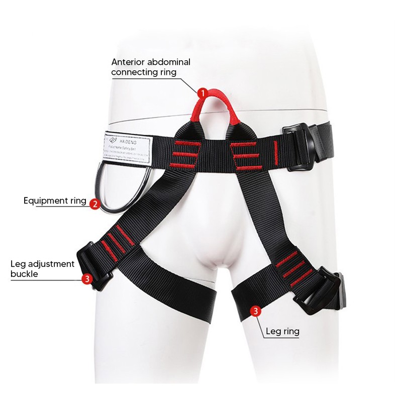 Half Body Climbing Harness Strong Bearing Capacity High Safety Free