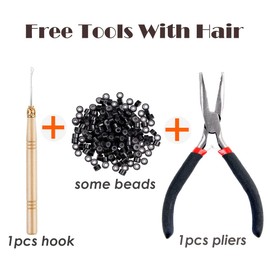 Vieuinaux Rainbow Highlights Hair Extensions, 10 Strands/lot Colored I Tip Human Hair Extension For Women Girls Gift Cosplay Dress Up Party Feather Hair Extensions With Micro Beads And Pulling Needle And Pliers (16INCH, Light Pink)