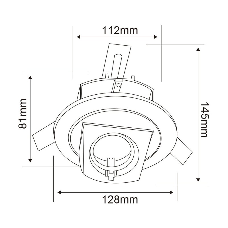 Tecnolite - Lámpara Downlight Empotrable Retráctil, Potencia Máx. 50 W,