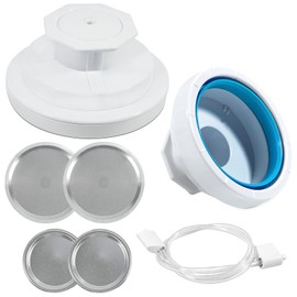 Mason Jar Vacuum Sealer Kit for FoodSaver - Food Saver Jar Sealer Attachment,Food Storage with Accessory Hose for Regular and Wide Mouth Mason Jars