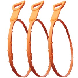 Unclogging Snake Tool 25 Inch, Hair Clog Remover for Sink Shower Kitchen (3-Pack)
