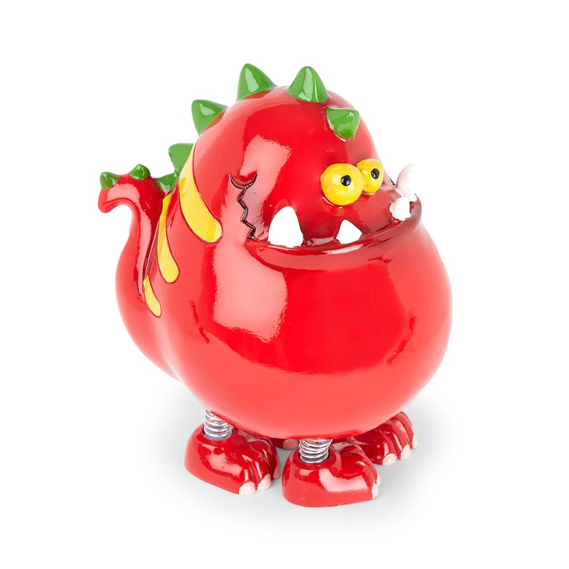 Mousehouse Gifts - Red Monster Piggy Bank with Spring Legs,