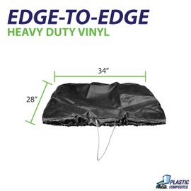 Bucket Truck Parts HEAVY DUTY Elastic Banded Bucket Cover with Support Pocket, Fits 1.5 Man Bucket 28"x34" Edge to Edge