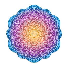 GT Graphics Detailed Mandala Beautiful Flower Design - 12" Vinyl Sticker Waterproof Decal