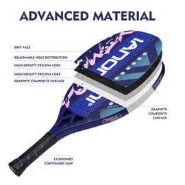 Beach Tennis Paddle Beach Tennis Racket Carbon Fiber with EVA Memory Foam Core Tennis Paddles Set of 2 Paddle and 3 Balls(2Pcs,Black)