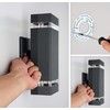 LMP 2 Pack LED Square Up and Down Lights Outdoor