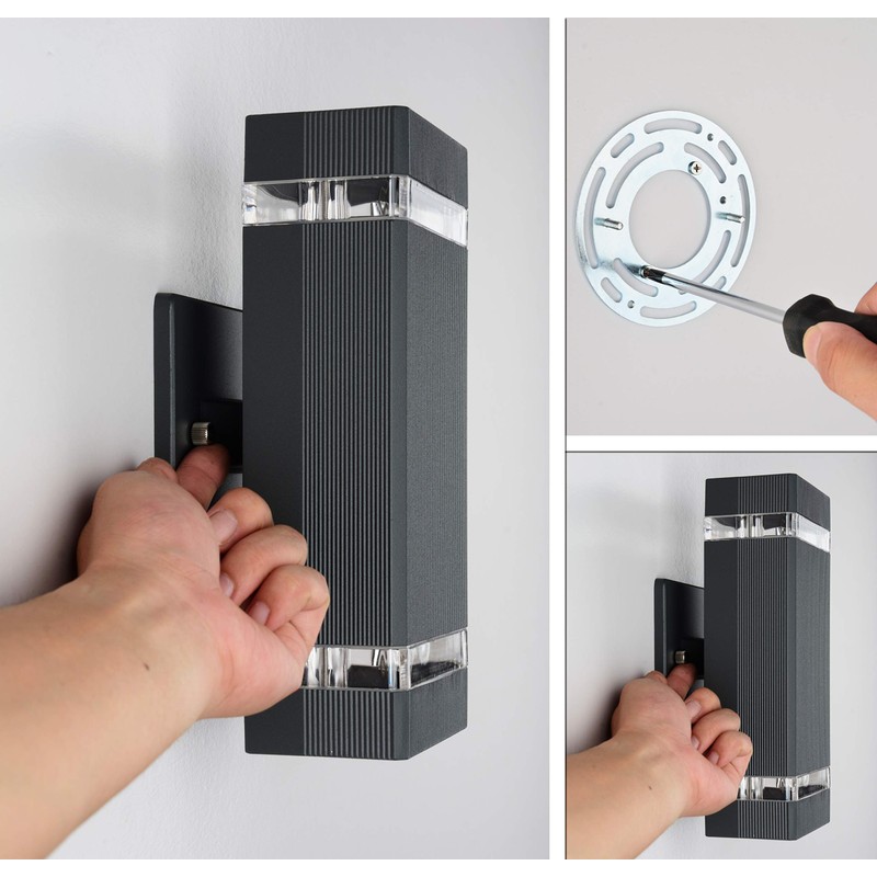 LMP 2 Pack LED Square Up and Down Lights Outdoor