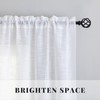 VOILYBIRD Short Curtains for Kitchen Window Linen Texture Curtains Farmhouse