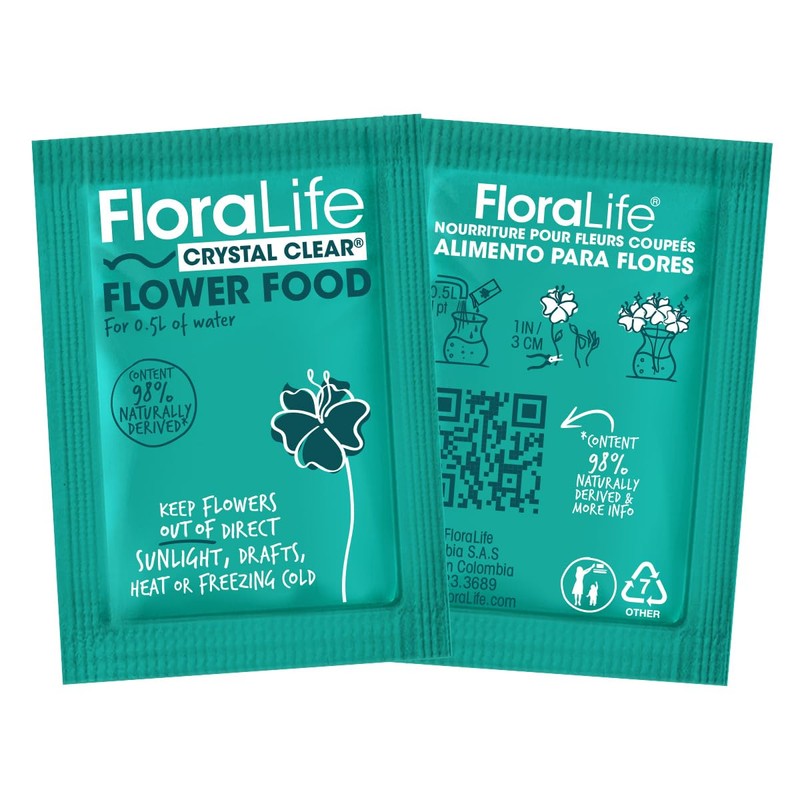 Cut Flower Food Floralife Crystal Clear 200 powdered packets 2.2