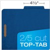 Pendaflex® Classification Folders, 2 Dividers, 2" Fasteners, Letter, Dark Blue,