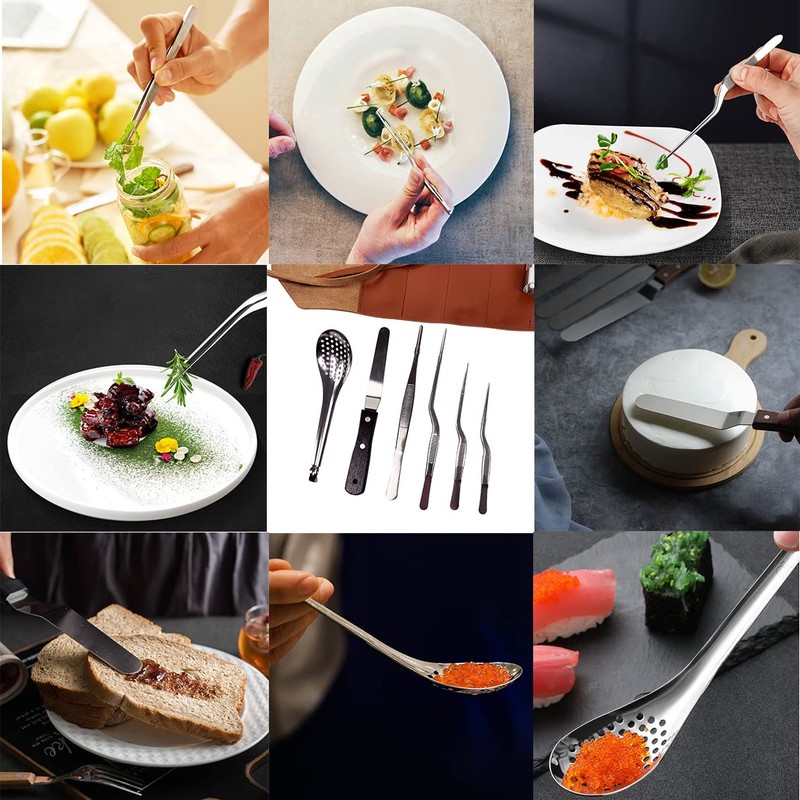 DUEBEL Professional Chef Plating Kit, 12 Piece Culinary Plating Set,