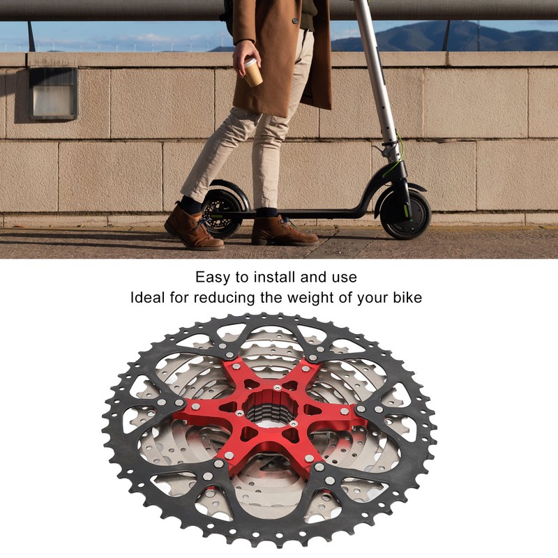 10 Speed Cassette Flywheel Aluminum Alloy 12‑50T Hollow Design Silent