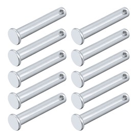 METALLIXITY 12pcs Clevis Pins (8mmx40mm) Single Hole Flat Head Carbon Steel Fastener Pins for Metal Devices Furniture Mounting Industrial DIY