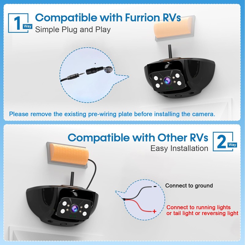 7-Inch Wireless Backup Camera for RV Trailer - HD 1080P