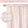 ASPMIZ Linen Pink Kitchen Tier Curtains 36 Inch Length, Double