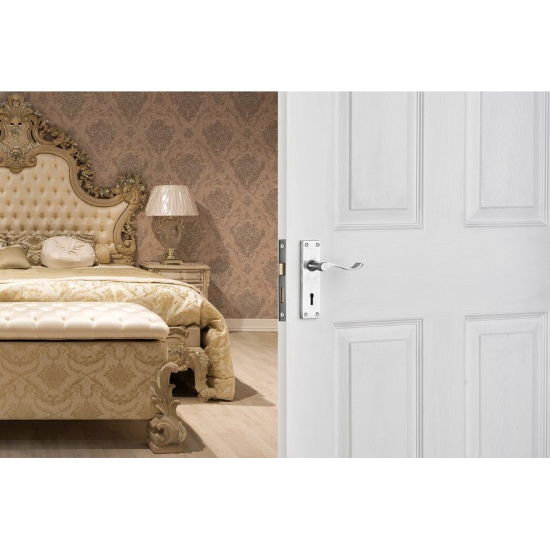 Designer Levers - Victorian Scroll Lever Door Handles - Satin