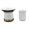 Westbrass Junior Basket Style Bar Sink Strainer, Powder Coat White,