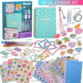 DIY Journal Kit for Girls, Scrapbook & Diary Supplies Set, Birthday Gifts for Teen Girls Craft Sets - Unleash Creativity Journaling Art Crafts Kit - Ideal Gifts for 8 9 10 11 12 13 14 Year Old Girl