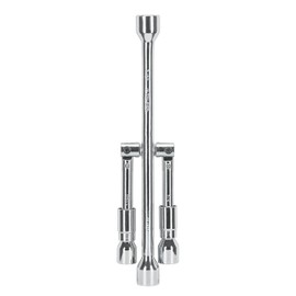 TRUPER Llave de Cruz para Auto de Acero 36 cm, Plegable, Plateado, LLCR-14X