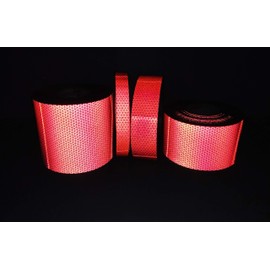 Oralite V98 Red Reflective Tape Reflexite Orafol Prismatic Safety Tape 1", 2", 4", 6"