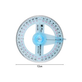 Lotsdonxia 2-Piece Set of Full Circle Protractor Rulers for Measuring 360-degree Angles, Ideal for Oscillating Angle Measurement in Schools, Classrooms, Offices, and Drawing Tasks