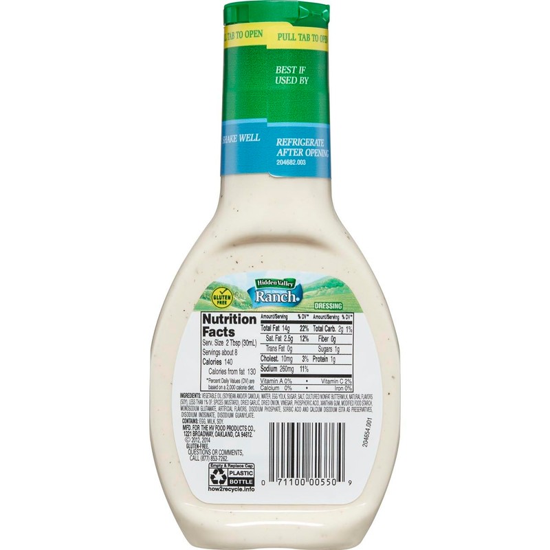 Hidden Valley Ranch Dressing 8 oz, 12 per case