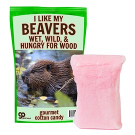 I Like Beavers Cotton Candy - Gourmet Food Gifts for Beaver Lovers Hilarious Mens Stocking Stuffers Gluten-Free Pink Strawberry