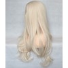 BLUPLE Platinum Blonde 60# Synthetic Wig Long Natural Wavy Heat
